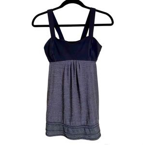 Lululemon Run: Back on Track Tank in gray & black size small, cinched waist